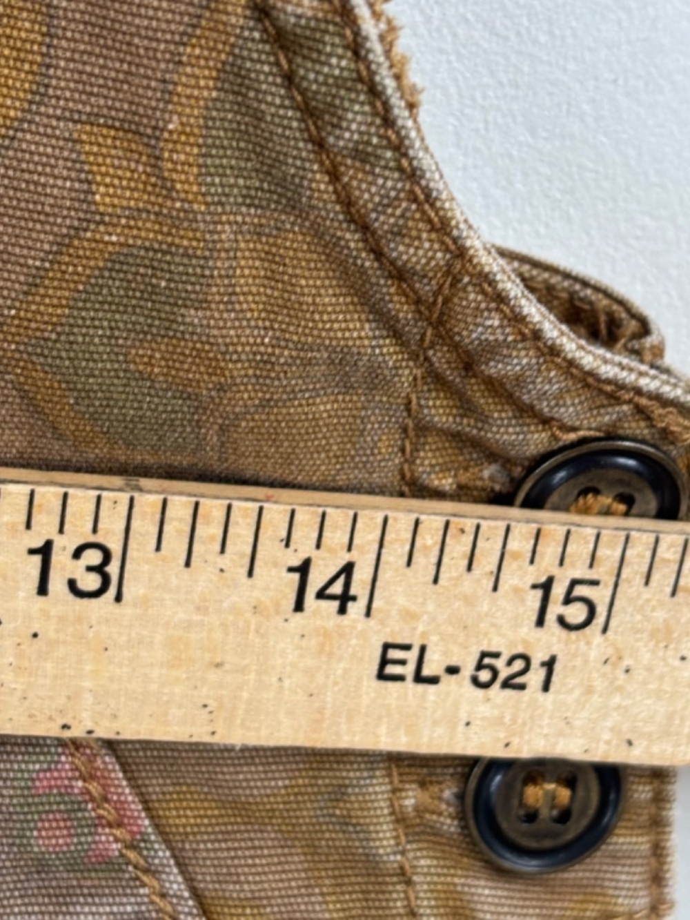 Pilcro Wanderer Overalls 27 DIY Shortalls Raw Hem CUT Brown Print Boho Cottage - Picture 10 of 14